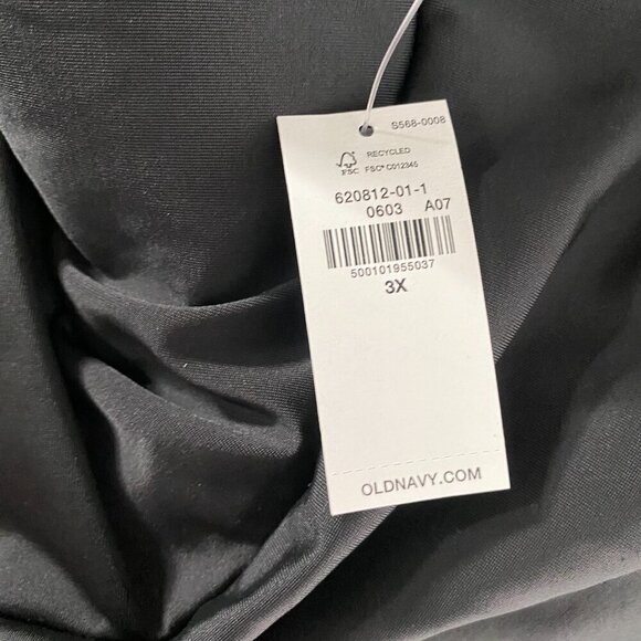 Old Navy One Piece Swimsuit 3X Black White Trim‎ 1/2 Zip Solid  NWT SW-1887 - Picture 9 of 10